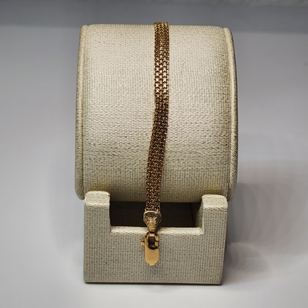 14K Yellow Gold Multi-Row Mesh Link Bracelet - 8" - Total Weight: 5.4g