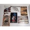 Image 1 : Lot of 6 Gun, Tactical, & USA Theme Collectible Metal Hanging Signs Approx. 11.5 x 8in 