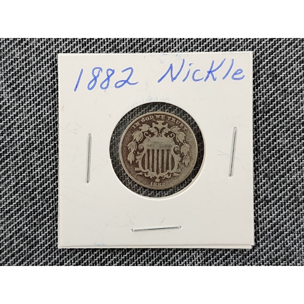 INCREDIBLE 1882 United States Shield Nickel ~ Great Collectors Coin! 