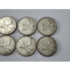 Image 6 : x8 Assorted Years Canadian Silver Quarters Including 1960's FV: $2.00 CAD