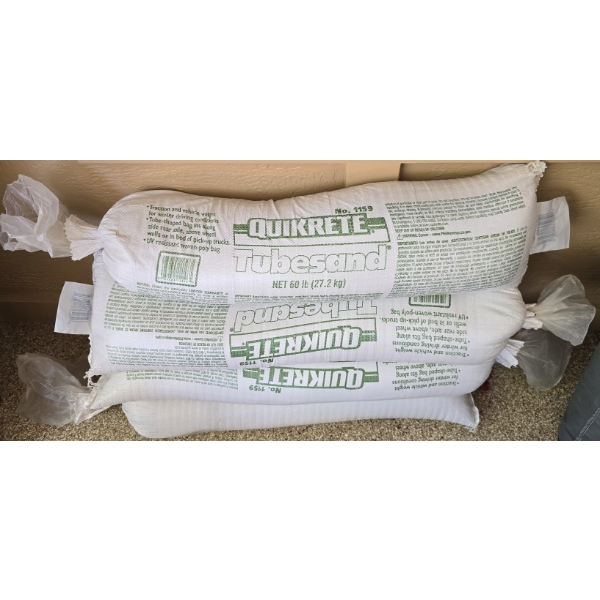 4 Packages of Quikrete Tubesand 60lb4 Packages of Quikrete Tubesand 60lb No 1159