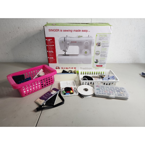 Singer Tradition 2277 Sewing Machine - W/ Box & Accessories