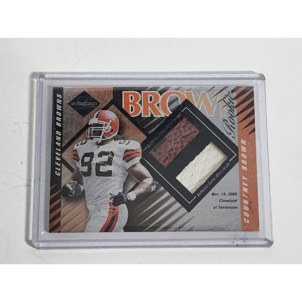 2000 Donruss Courtney Brown Cleveland Browns - Game-Won Jersey & Game Used Football Card