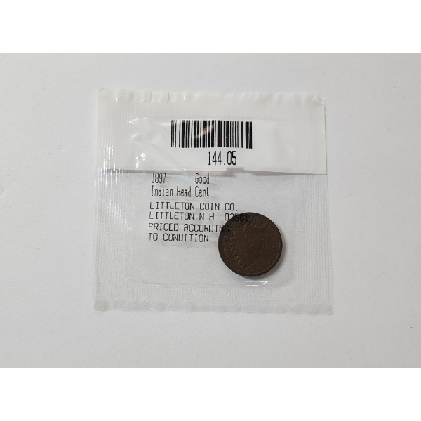 1897 Indian Head Cent Good - Littleton Coin Co. 