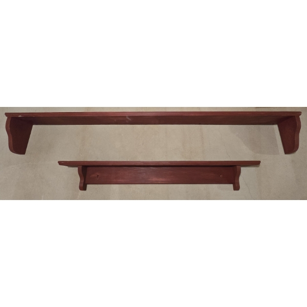 2 Matching Wall Shelves with Plate Grooves - 36  & 56 