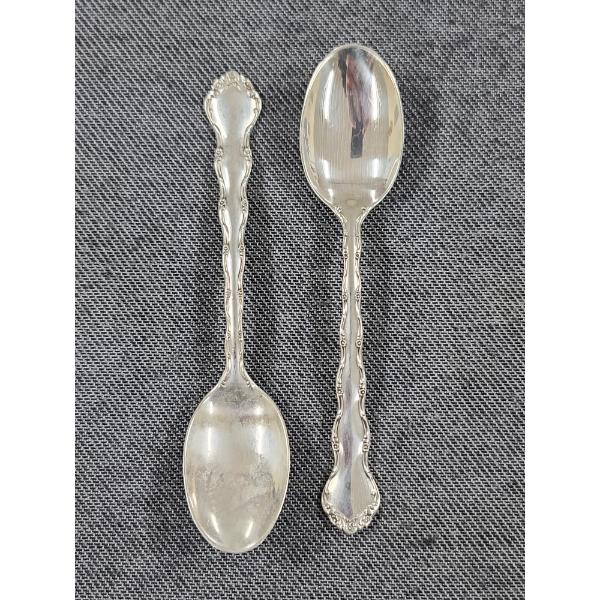 Two Sterling Silver Spoons Weighing 34 Grams