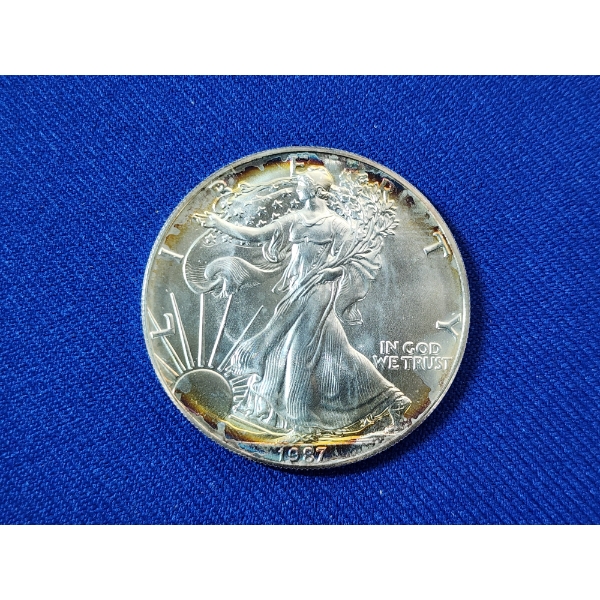 1987 Silver American Eagle - 1 Ounce .999 Fine Silver 