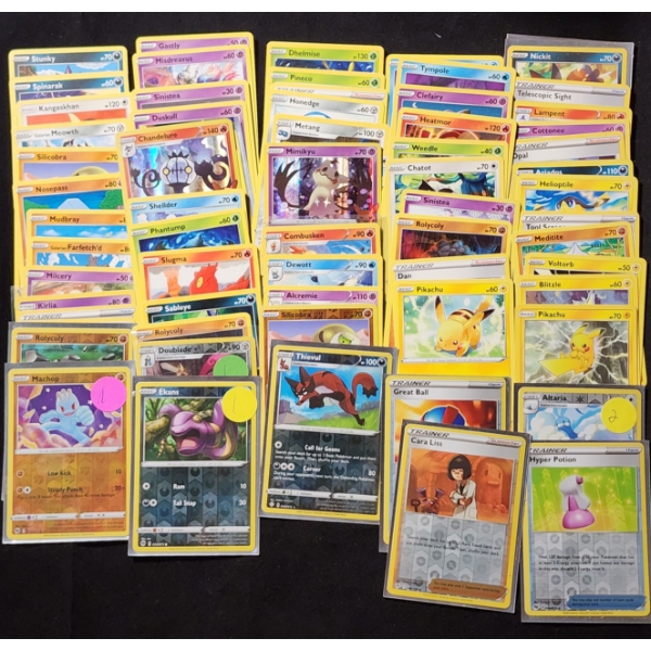 Over 50 Assorted Pokemon Trading Cards Including Holos, Reverse Holos, Rares & More!
