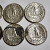 Image 5 : Eight Assorted 1964 United States Washington 90% Silver Quarters ~ $2.00 Face Value