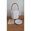 Image 1 : PICKUP IN CANTON - GORGEOUS McCoy Japanese PorcelainTeapot w Bamboo Handle (Nelson McCoy)