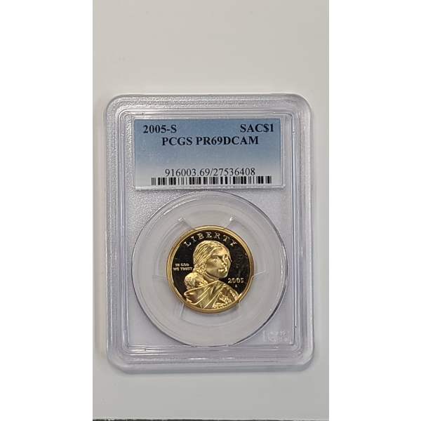 PCGS 2005-S PR69DCAM Sacagawea Dollar