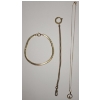 Image 1 : Gold Filled Bracelet, Peace Necklace & Watch Chain - Weight: 18.5g