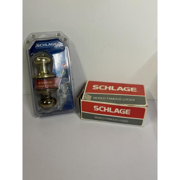 Schlage Door Knobs & Keys - One Unopened Package 