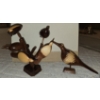 Image 1 : 6 Carved Wooden Birds from Jamaica