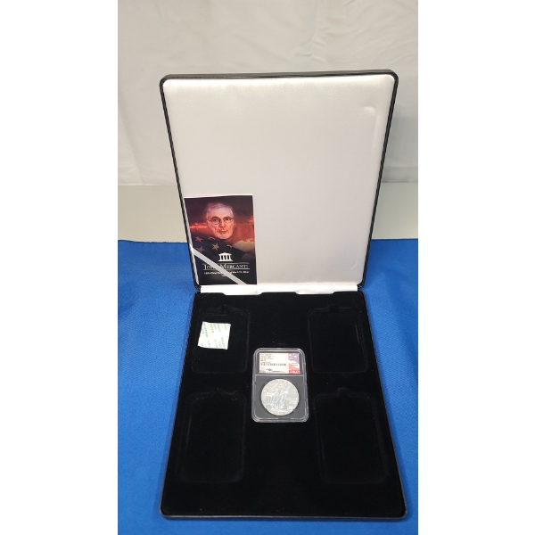 2021 NGC First Day Issue Heraldic Eagle T-1 MS 70 1 oz Silver American Eagle Hand Signed 