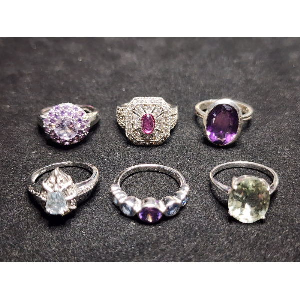 Beautiful Sterling Silver Rings Including One Handmade! - Weighing Total of 21.7 Grams