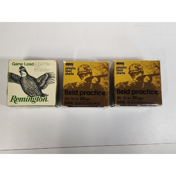 3 Boxes of Almost Full 20 Gauge Ammo: Remington/Ward- See Description!