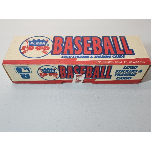 Fleer 1990 Baseball 45 Logo Stickers & 672 Trading Cards - Fleer Factory Seal!