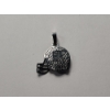Image 4 : Tampa Bay Buccaneers GLD NFL 14K White Gold-Plated Helmet Logo Pendent