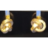 Image 2 : 14K Gold Knot Stud Back Earrings - Weight: 1.4g