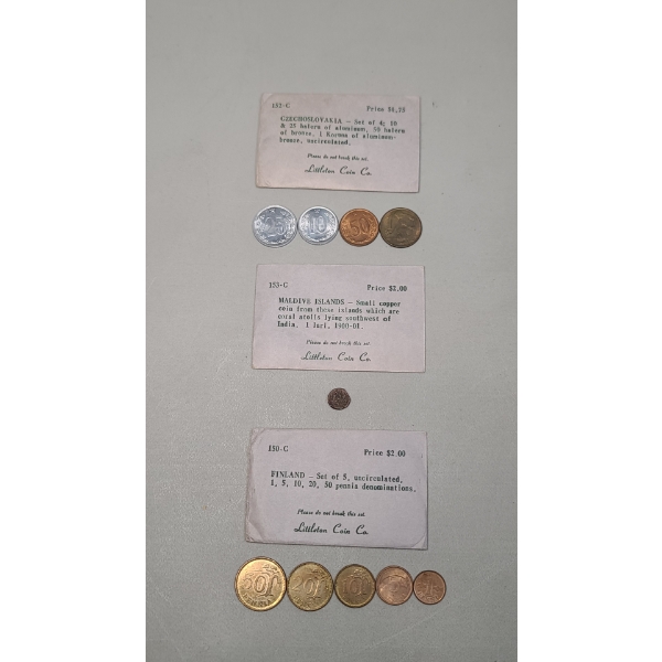 Littleton Coin Co Coin Sets - Maldive Islands, Czechoslovakia, Finland