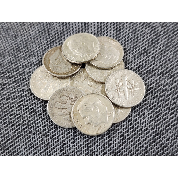 $1.00 Face Value in Assorted 90% Silver Roosevelt Dimes