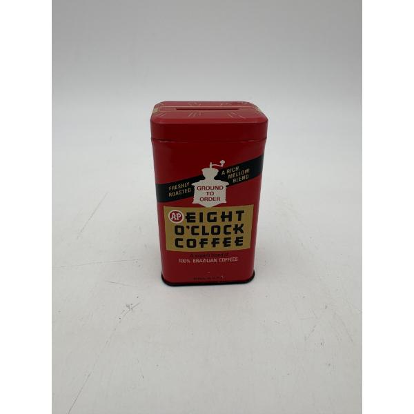 Vintage Eight O'Clock Coffee Tin Bank - 4 inches