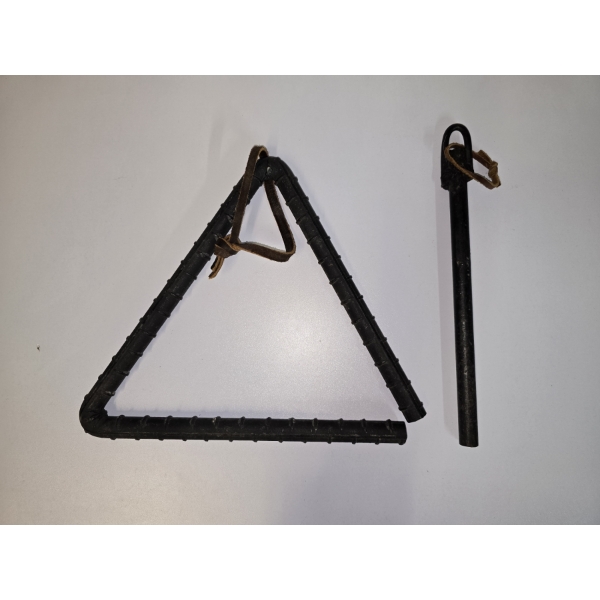 Large Heavy Duty Wrought Iron Chuck Wagon Dinner Bell - 12 Inches