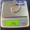 Image 5 : 14K Yellow Gold Textured Bangle Bracelet - Weight: 11.4g