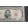 Image 4 : United States Series 1953 B Red Seal $5 Bank Note With Smith And Dillon Signatures