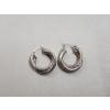 Image 2 : Sterling Silver Hoop Twist Earrings TW: 6.4g