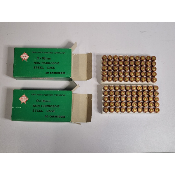 2 Full Boxes of Norinco 9x18mm Makarov Ammo