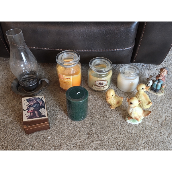 PICKUP IN CANTON - Candle Hurricane, Duckling Figurines, Music Box, Candles, And More
