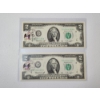 Image 1 : (2) U.S. 1976 $2 Notes With Post Mark & Stamp - Consecutive Serial Numbers - See Description!