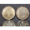 Image 5 : Four Assorted 80% Silver Canadian Half Dollars - ASW: 0.3 Oz Per Coin - About 1.2 Oz ASW Total! 