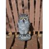 Image 2 : Short Wooden Bench and Owl Decoy - 55x37x40