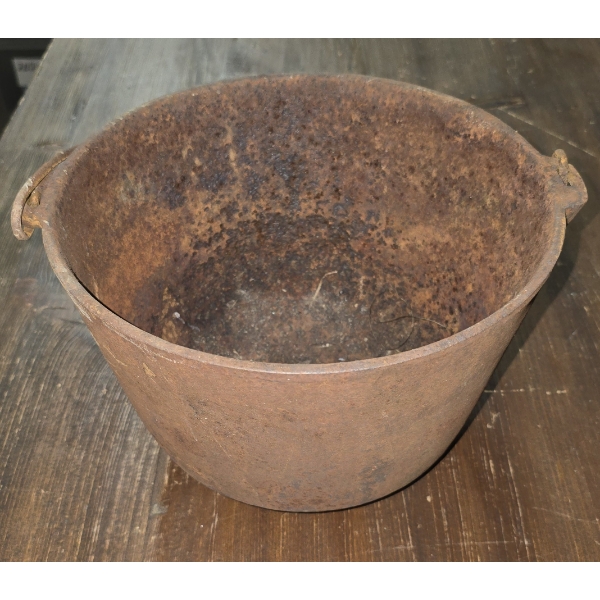 Vintage Cast Iron Cauldron - 10" Across x 7.5" Tall