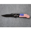 Image 1 : Quality American Flag Spring Assisted OTS Push Button Activated Knife With 3 Inch Blade 