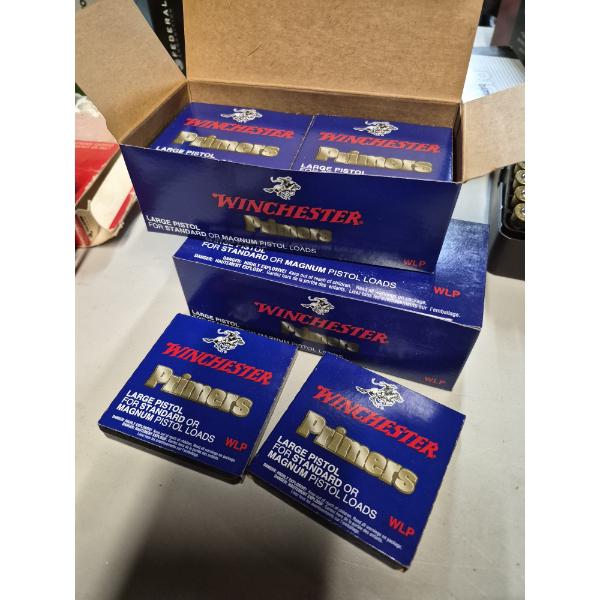 AMMO - RELOADING - 2 Bxs -- 2000 COUNT WINCHESTER LARGE PISTOL PRIMERS