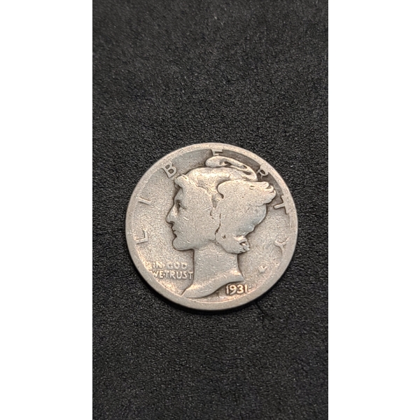 1931-D 90% Silver Mercury Dime