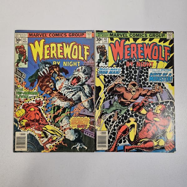 Werewolf By Night #42 And #43 Marvel Comic Books Guest Starring Iron Man