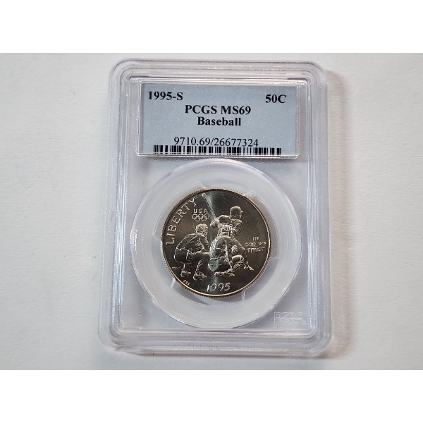 1995-S Atlanta Centennial Olympic Games Commemorative Baseball Half Dollar PCGS MS 69