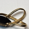 Image 4 : 14K Yellow Gold Crossed Loop Slide Pendant ft. Black Onyx Stone - Total Weight: 2.1g