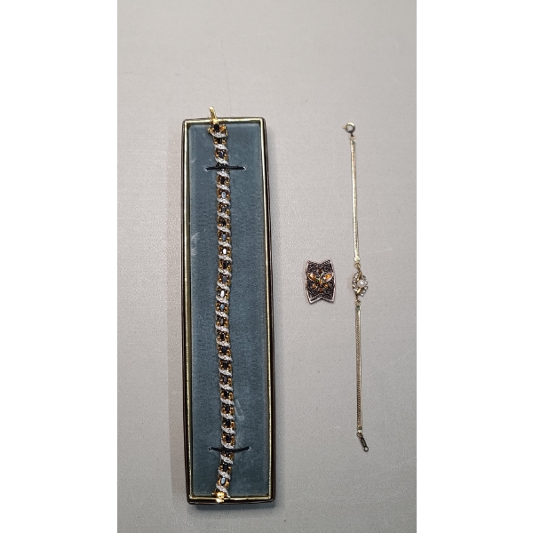 Elegant Seta Costume Bracelet, 14K Gold-Filled Bracelet & Butterfly Bracelet Charm