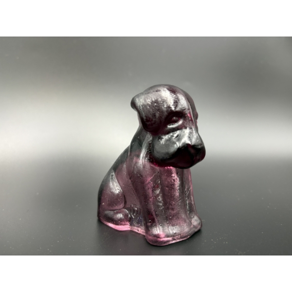 Degenhart Dogs - Amethyst Color - Adorable Glass Dog Figurine - ~2.5 inches 