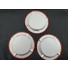 Image 3 : 3 - Red Barn Restaurant Metal Ash Trays - 4 1/2" Wide - Out Of Business In The 80's