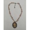 Image 1 : Antique Estate 16" Pearl Choker With Cameo Pendant