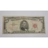 Image 1 : Series 1963 $5 Red Seal Bank Note With Dillon And Granahan Signatures - Face Value: $5.00