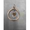 Image 1 : 14k Gold Heart Pendant With Accent Stones. Very Nice Condition! 3.6g Total Weight
