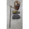 Image 1 : Pipe Bender. 5 Gallon Can, Cordless Screwdriver And Gun Cleaning Tin 